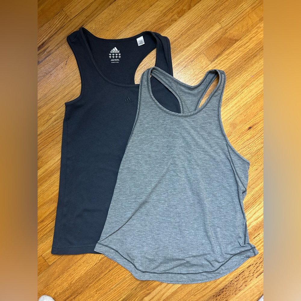 BUNDLE: Lululemon Athletica Gray and Adidas Dark Purple/ Gray Gray Tank Top Pack